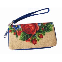 Клатч - гаманець Букет синій